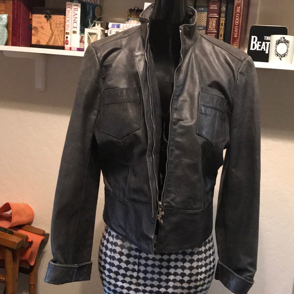 ICE / iceberg Italian motorcycle Leather Jacket